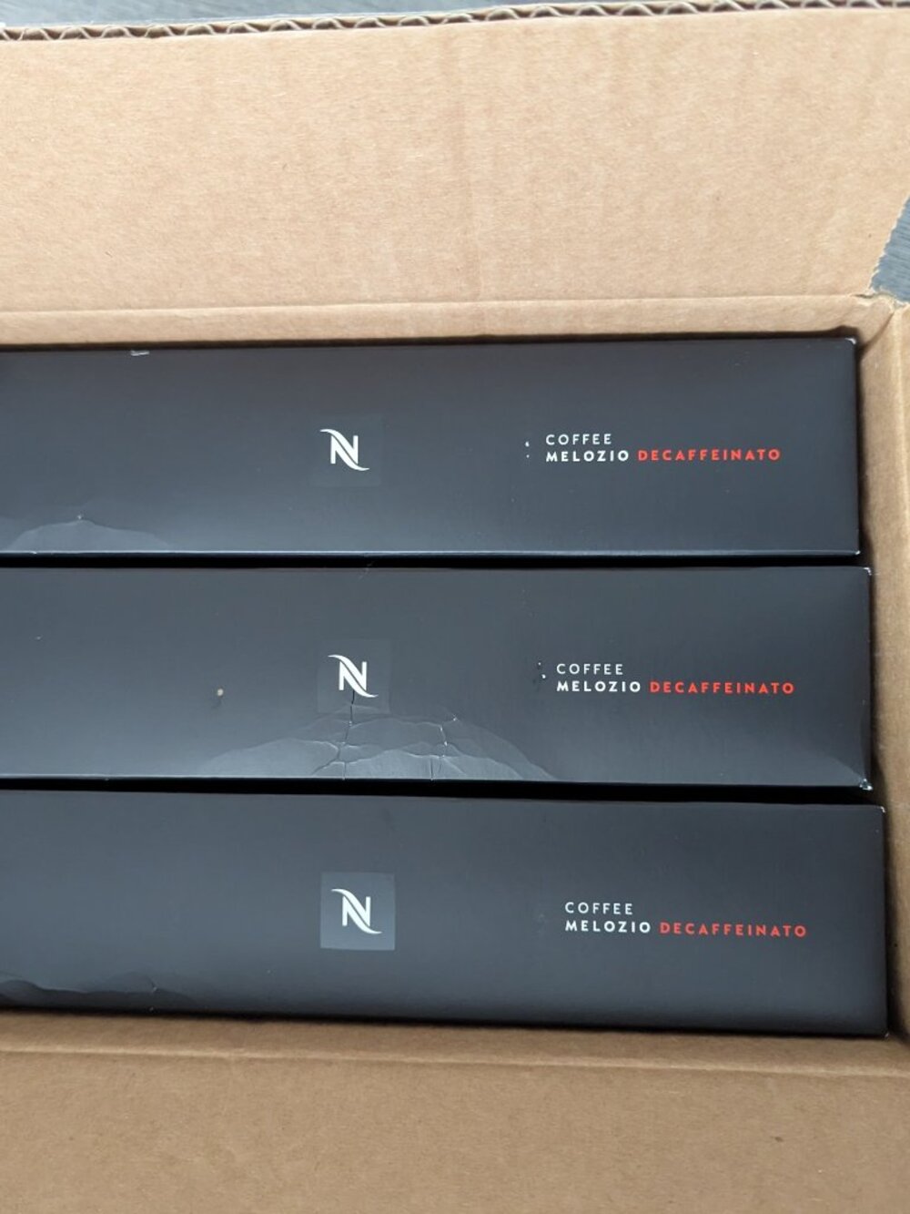 Nespresso Vertuo pods Melozio - Decaf. 3 sleeves = 30 pods